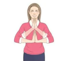Praying forearm stretch
