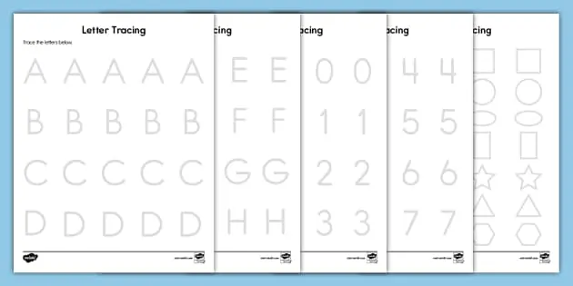 Letter to number tracing