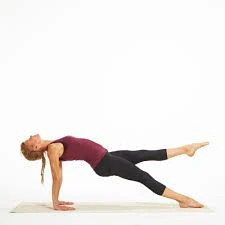 Purvottansana, one leg lifted