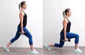 Walking lunge with weights