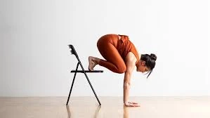 Bakasana with a Chair