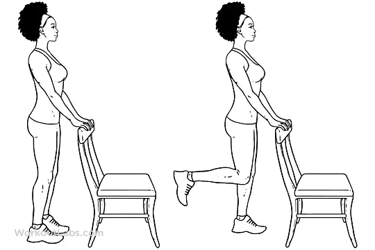 Hamstring curl while standing