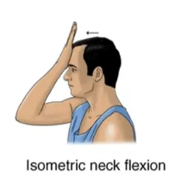 Isometric cervical flexion