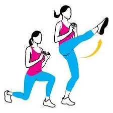 Reverse-lunge front kick