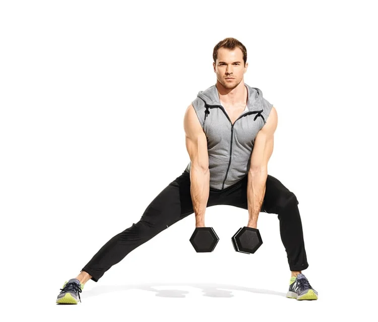 Lateral Lunge With Dumbbells