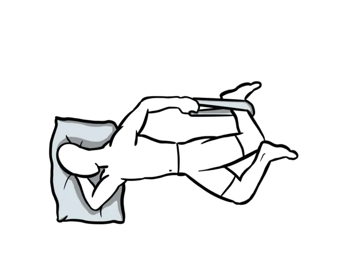 Side lying Ilitibial band stretch