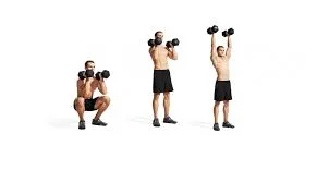 Squat to overhead raise