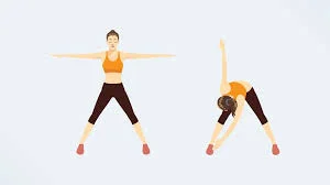 Standing alternating toe touches
