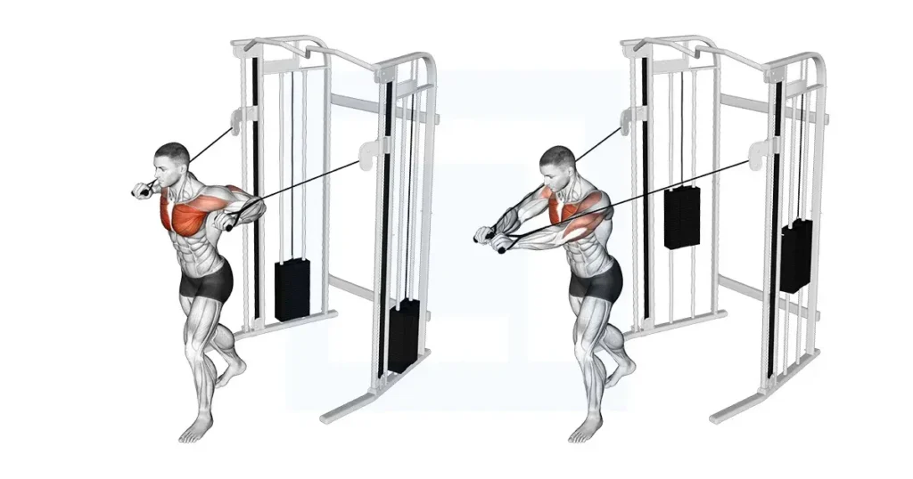 Cable chest press 