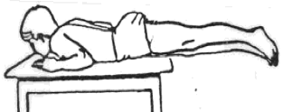 Prone Lying Knee Hangs off a Bed