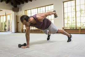 Plank with Single-Arm Row Exercise