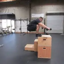 A dumbbell Box Jumps