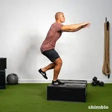 One-legged box jump: