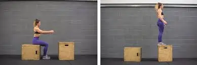 Seated box jump