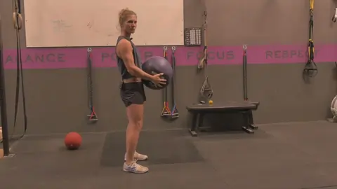 Medicine ball side toss