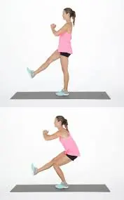 One leg balance/squat/reach