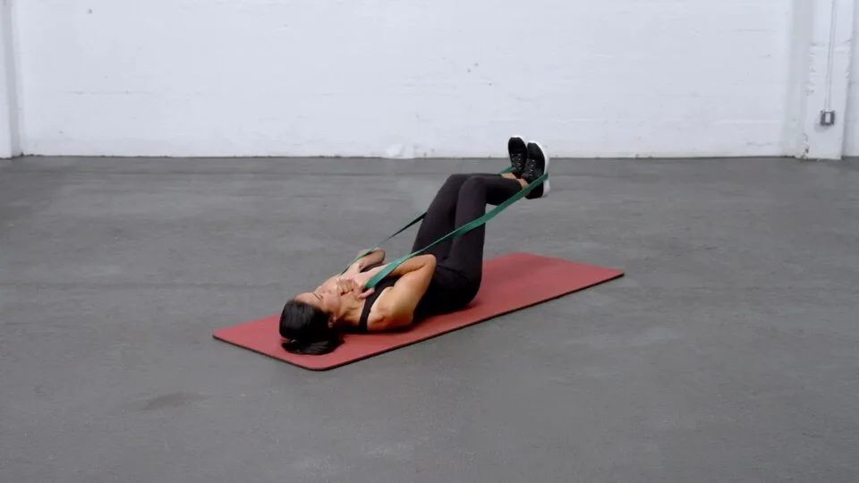 Resistance band leg press