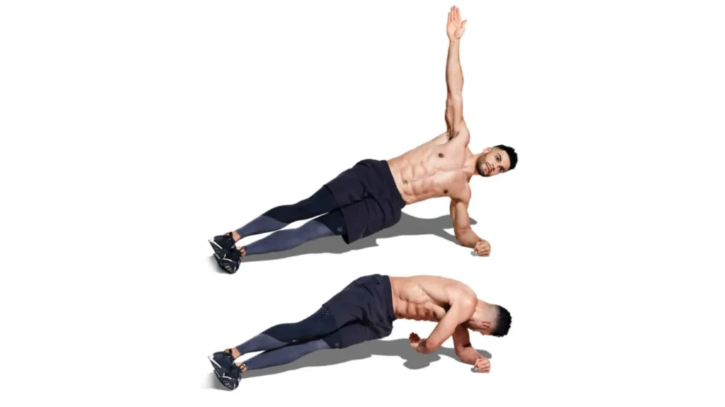 Side plank rotation