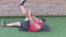 Single arm toe touch