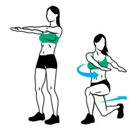 Walking lunge with rotation
