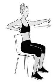 Seated forward punches