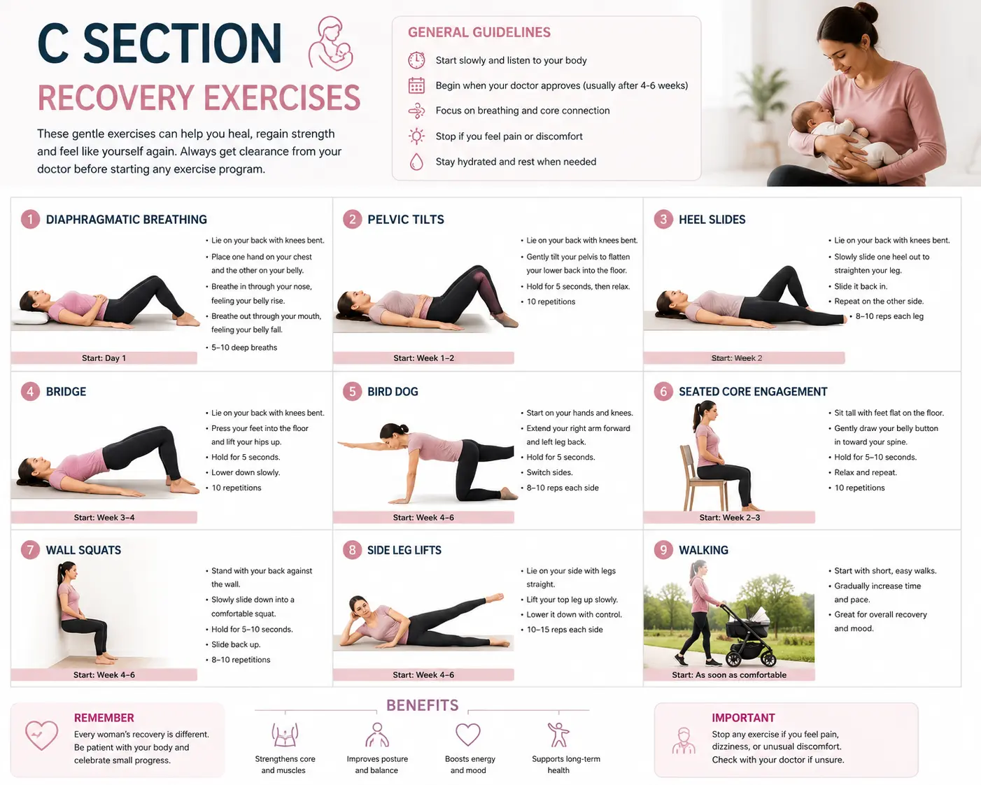 C Section Recovery Exercises