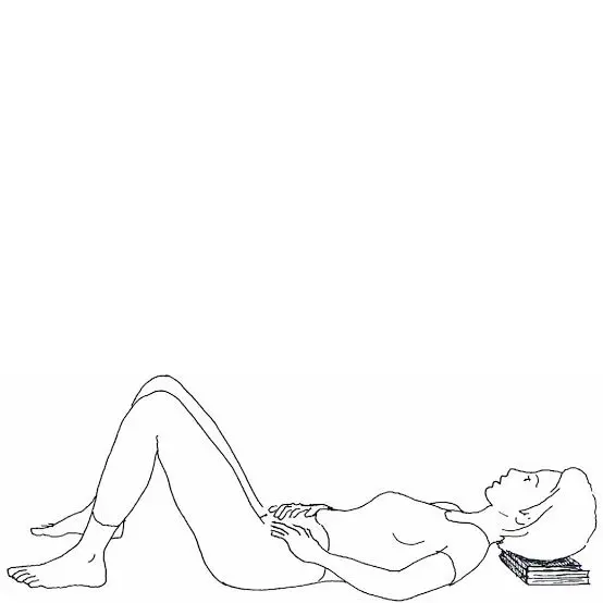 Supine Abdominal Draw-In Back Stretch