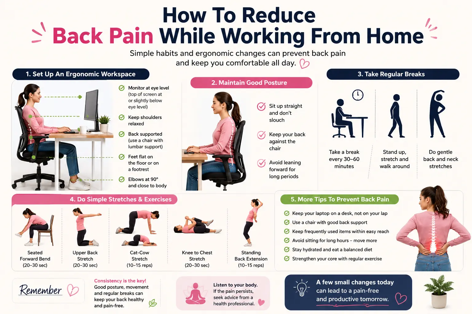 How To Reduce Back Pain While Working From Home