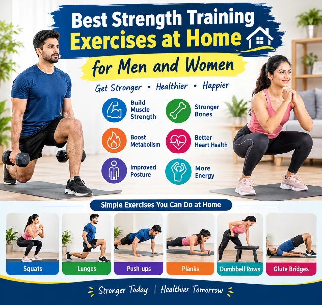Best Strength Training Exercises at Home for Men and Women